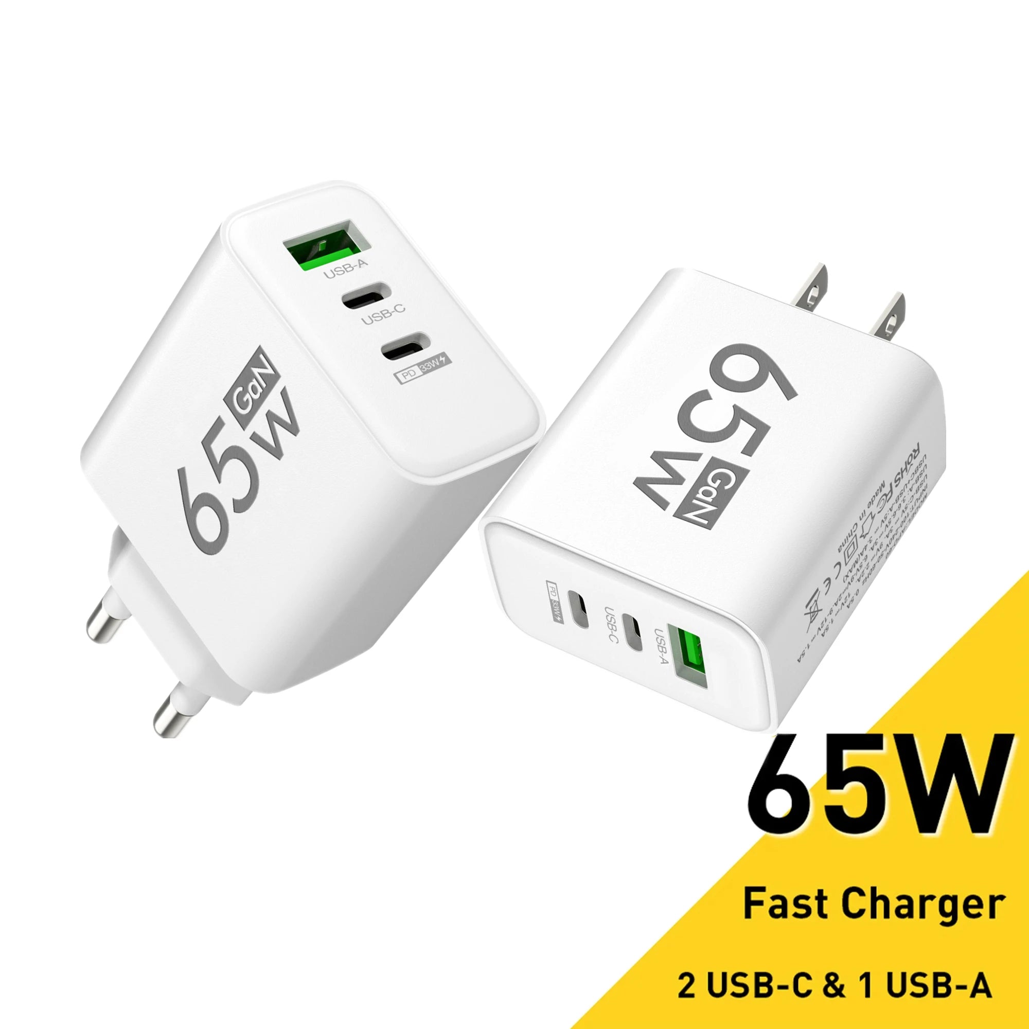 Total 65W Fast Charging USB C Charger Type C Mobile Phone Adapter