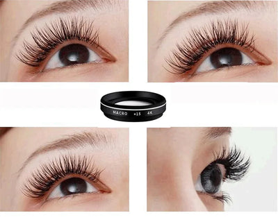 37MM 15X Macro Lens 4K HD Professional Photography Phone Camera Lens for Eyelashes Diamond Jewelry 30X Macro Lens for Smartphone