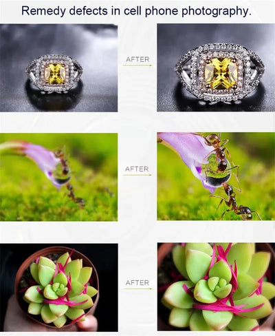 37MM 15X Macro Lens 4K HD Professional Photography Phone Camera Lens for Eyelashes Diamond Jewelry 30X Macro Lens for Smartphone