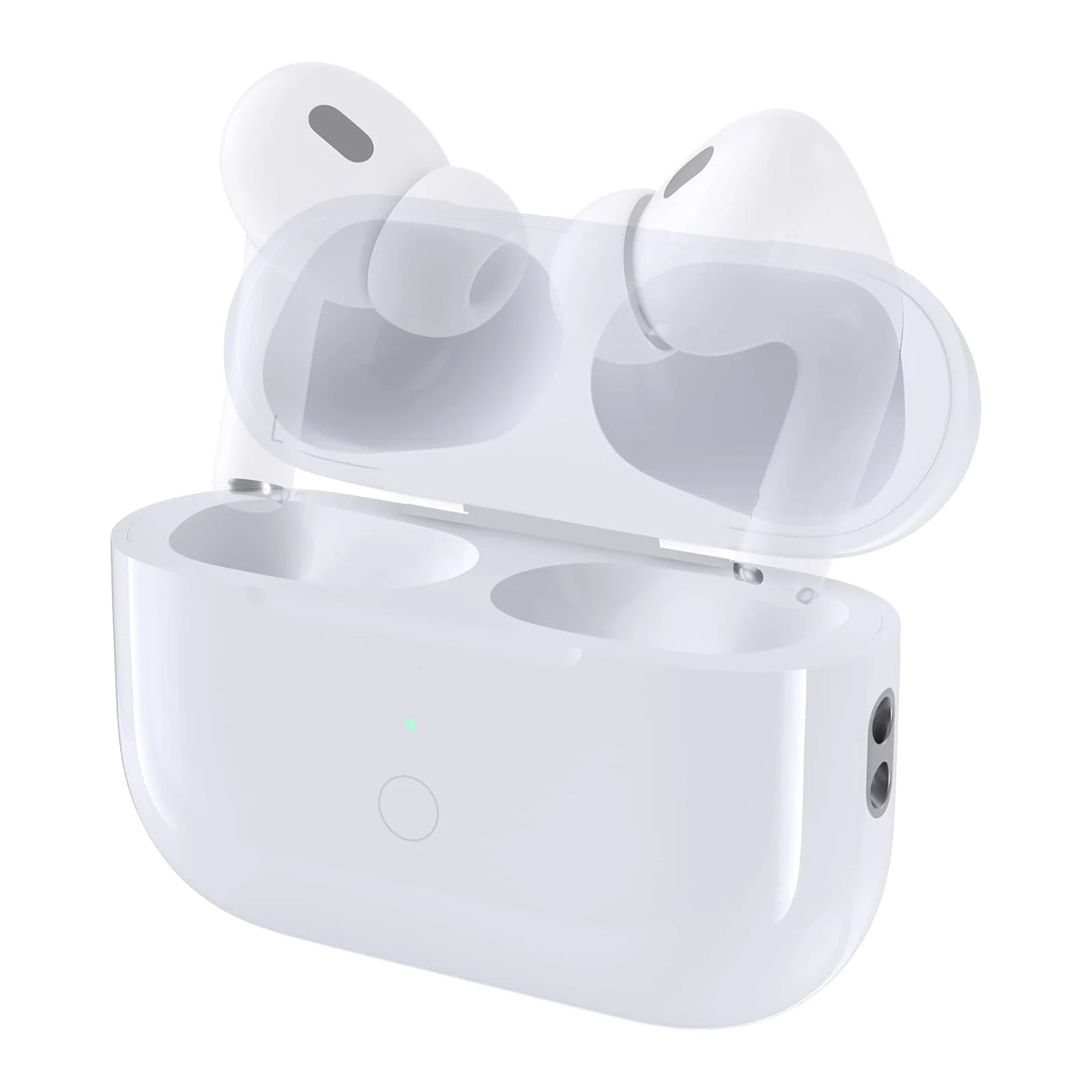 Wireless Charging Case For AirPods Pro 1st & 2nd - 450mAh Charger Box W/ Bluetooth Sync Button ,For IOS/Type-C Port, No Earbuds