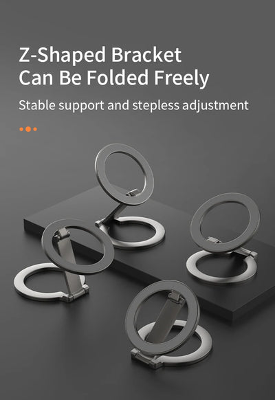 Foldable Double Sided Magnetic Phone Holder for Magsafe Gym Treadmill Universal Folding Car Holder Magnetic Smartphone Stand