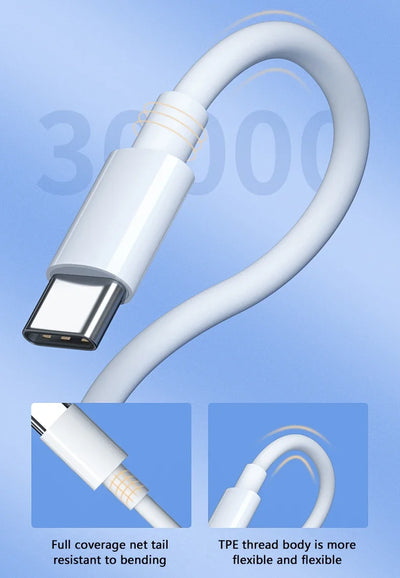 PD 100W  USB C to USB Type C Cable Fast Charge Data Cable For Huawei Samsung Xiaomi Macbook iPad Data Line Type C To Type C