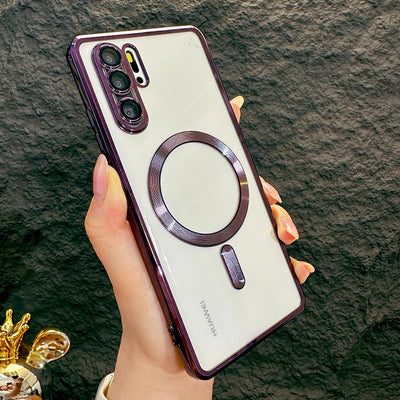 Luxury Magnetic Transparent Soft Case For Huawei P30 Pro P30Pro P 30 Phone Magsafe Wireless Glass Lens Full Protective Cover