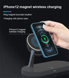 3 in 1 Magnetic Wireless Charger Stand For iPhone 14 13 12 Pro Max Apple Watch 8 7 Airpods Induction USB Fast Charging Station