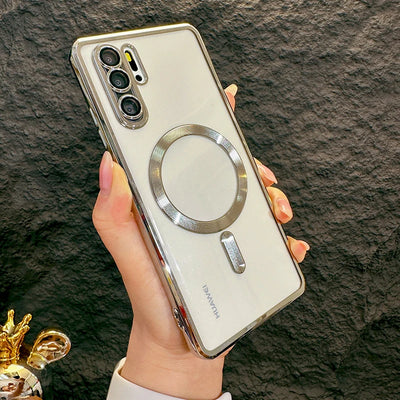 Luxury Magnetic Transparent Soft Case For Huawei P30 Pro P30Pro P 30 Phone Magsafe Wireless Glass Lens Full Protective Cover