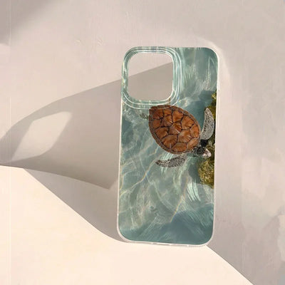 Summer Turtle Chiffon Texture Phone Case for Xiaomi Redmi Note 14 13 12 11 Pro