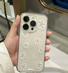 ins White Flower Case For Plus Shockproof Cases Bumper Clear Cover Transparent Phone Case