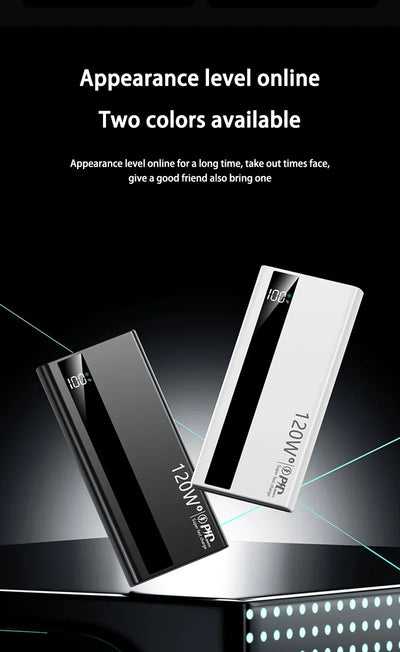 Xiaomi 120W Super Fast Charging Battery 200000mAh High Capacity Power Bank Digital Display Power Bank For Iphone Samsung Gift