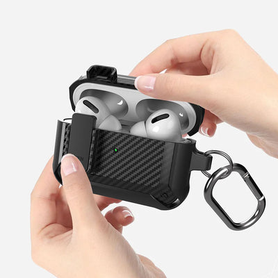Switch Cover for Airpods Pro 2 1 Case TPU PC Protective Cover for AirPods 3 2 1 Case Earphones Accessories Carbon Fiber Pattern