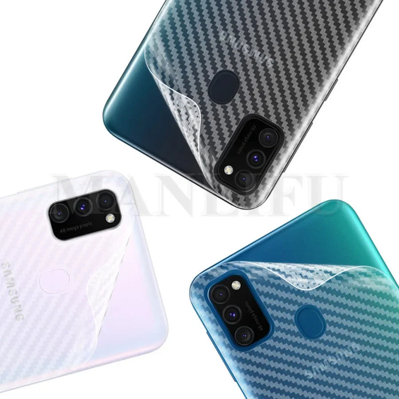 10Pcs/lot 3D Back Carbon Fiber Film For Samsung Galaxy S22 S21 S23 S24 S25 Ultra Matte Screen Protector Galaxy A52s A71 A72 M31s