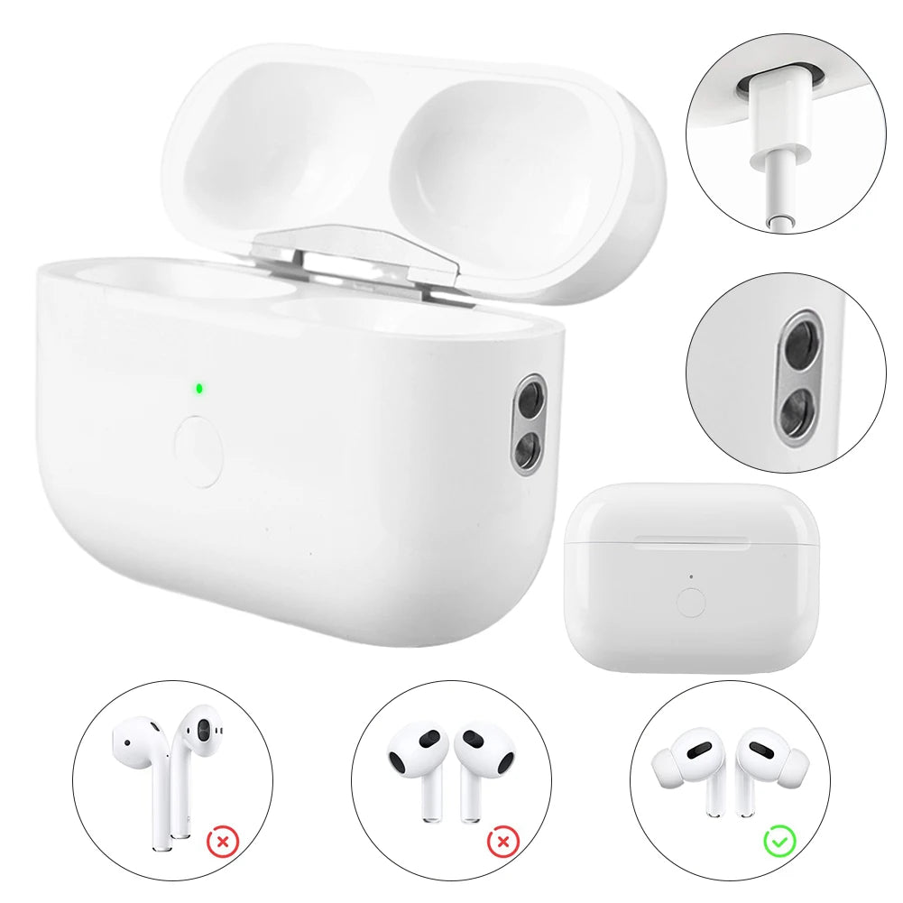 Wireless Charging Case For IOS/Type-C Port 450mAh with Bluetooth-Compatible Pairing Sync Button for AirPods Pro 2nd & 1st Gen