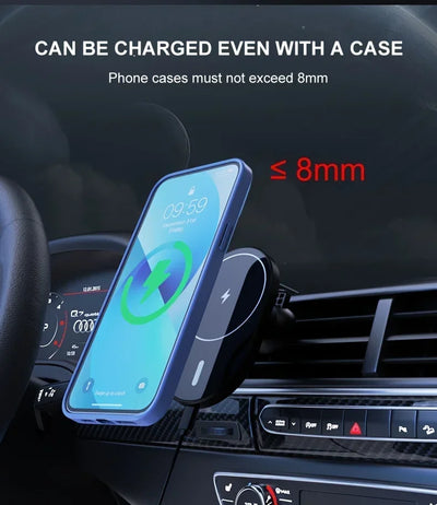 Magnetic Car Wireless Charger Macsafe for iPhone 12 13 14 15 Pro Max Air Vent Car Phone Holder Stand Fast Car Charging Station