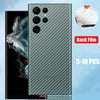 10Pcs/lot 3D Back Carbon Fiber Film For Samsung Galaxy S22 S21 S23 S24 S25 Ultra Matte Screen Protector Galaxy A52s A71 A72 M31s