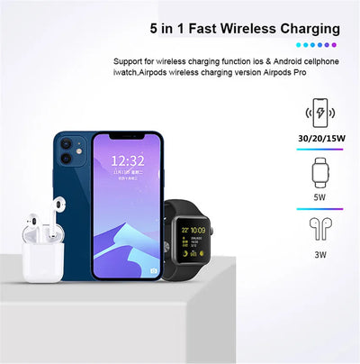 3 in 1 Magnetic Wireless Charger Stand For iPhone 14 13 12 Pro Max Apple Watch 8 7 Airpods Induction USB Fast Charging Station