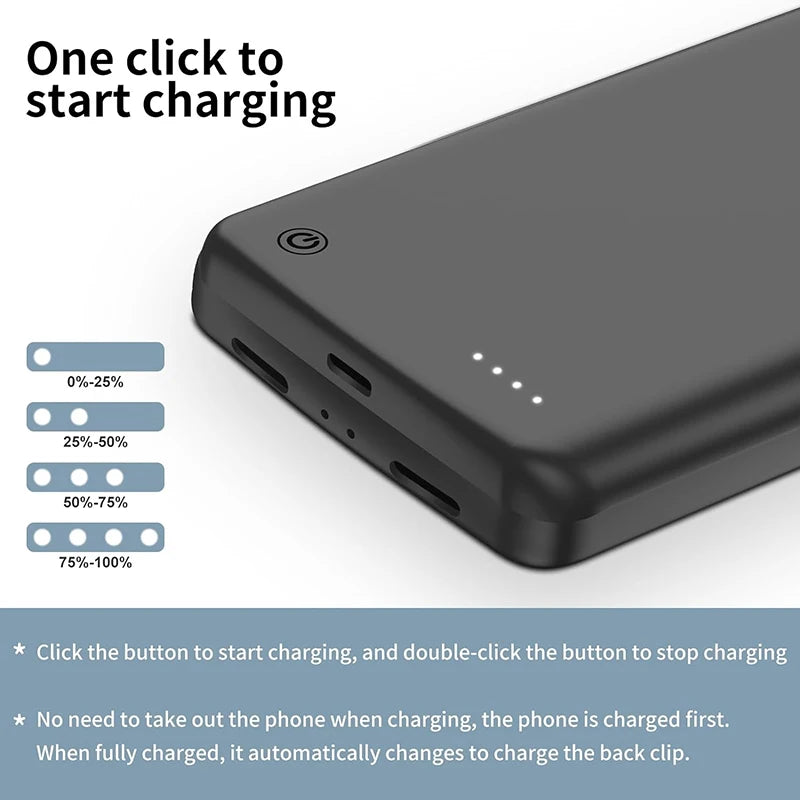 10000mAh Battery Charger Case For Google Pixel 6 6 Pro Portable Power Bank Charging Case For Pixel 7 7 Pro External Battery Pack