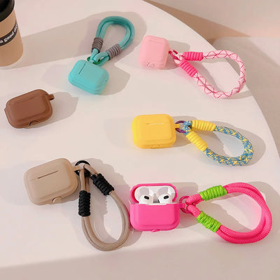 Earphone Case with Lanyard Strap for AirPort Pro 2 2022 2nd Generation Air Pods 3 2 1 3rd Gen Cover Accessories
