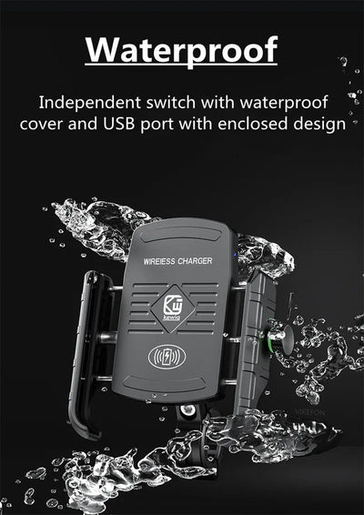 Aluminum Motorcycle Phone Holder Mount Moto Bicycle Handlebar Bracket 360 Rotating Cell Phone Stand for Motorcycle Bike Scooter