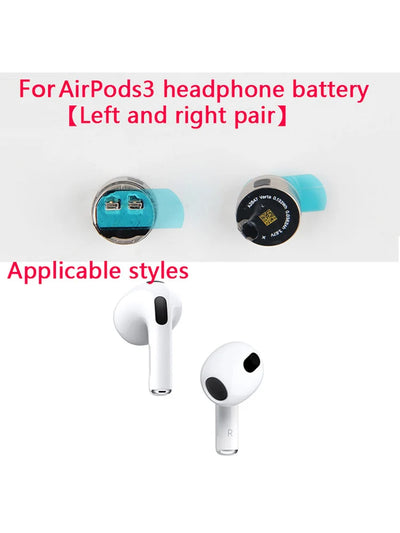 Replacement Battery For Airpods 1 2 and 3 Generation For Airpods Pro Battery Accu Charge Box Battery 25mAh