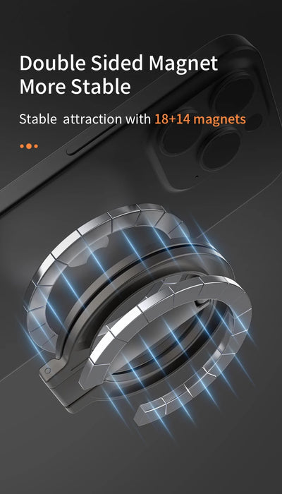 Foldable Double Sided Magnetic Phone Holder for Magsafe Gym Treadmill Universal Folding Car Holder Magnetic Smartphone Stand