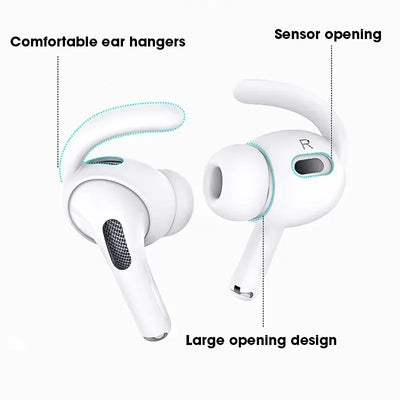 4-1Pairs Ear Hook for Airpods Pro 1/2 Earbuds Soft Anti-Lost Earhook Sports Protective Sleeves Headphone Tips for AirPods Pro
