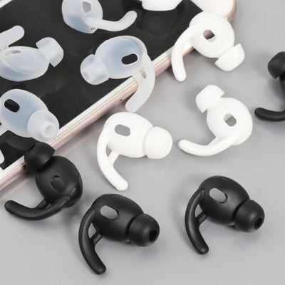 2Pairs Soft Silicone Ear Pads Eartips For Airpods 3 Silicone Case Ear Hook In-Ear Earbuds Earphone Accessories Ear Tips