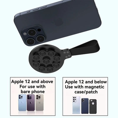 Suction Cup Type Silicone Magnetic Lazy Phone Stand Magnetic Phone Holder  Phone Holder Car