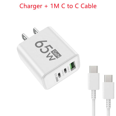 Total 65W Fast Charging USB C Charger Type C Mobile Phone Adapter