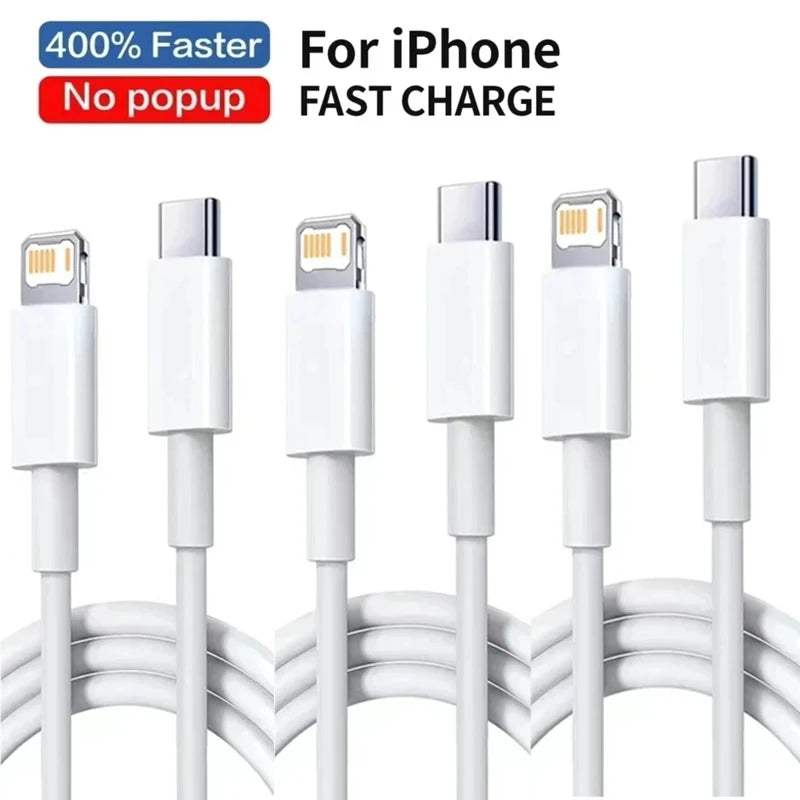 5Pcs 30W PD Fast Charging Cable For Apple iPhone 13 12 11 14 Pro Max Mini USB C Cable For X XR XS MAX 7 8 14 Plus 6 Accessories