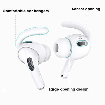 4-1Pairs Ear Hook for Airpods Pro 1/2 Earbuds Soft Anti-Lost Earhook Sports Protective Sleeves Headphone Tips for AirPods Pro