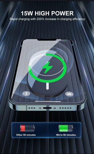 Magnetic Car Wireless Charger Macsafe for iPhone 12 13 14 15 Pro Max Air Vent Car Phone Holder Stand Fast Car Charging Station