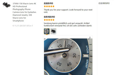 37MM 15X Macro Lens 4K HD Professional Photography Phone Camera Lens for Eyelashes Diamond Jewelry 30X Macro Lens for Smartphone