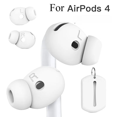 Eartips for AirPods 4 4th Tips Generation Anti Slip Earbuds Silicone Wireless Bluetooth Earphones Anti Drop Lightweight Slim Fit