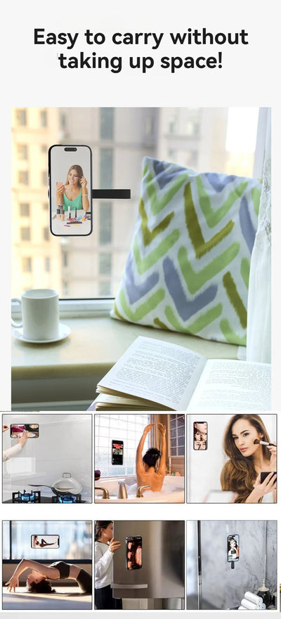 Suction Cup Type Silicone Magnetic Lazy Phone Stand Magnetic Phone Holder  Phone Holder Car