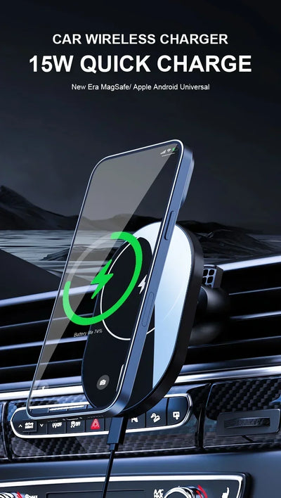Magnetic Car Wireless Charger Macsafe for iPhone 12 13 14 15 Pro Max Air Vent Car Phone Holder Stand Fast Car Charging Station