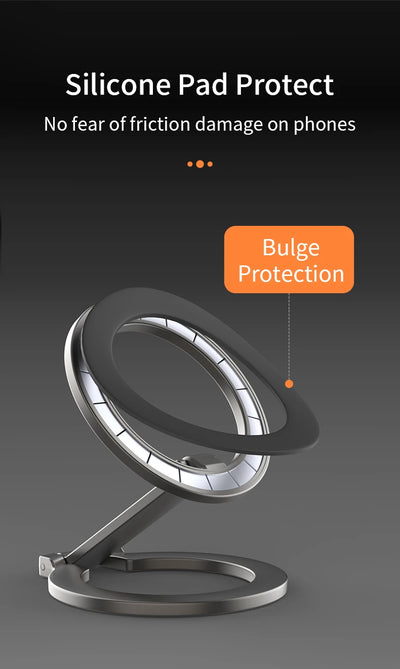 Foldable Double Sided Magnetic Phone Holder for Magsafe Gym Treadmill Universal Folding Car Holder Magnetic Smartphone Stand