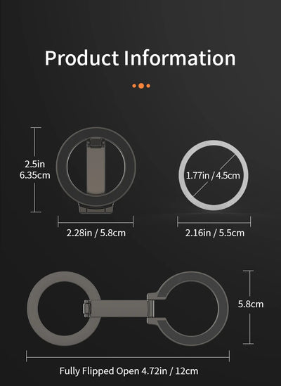 Foldable Double Sided Magnetic Phone Holder for Magsafe Gym Treadmill Universal Folding Car Holder Magnetic Smartphone Stand