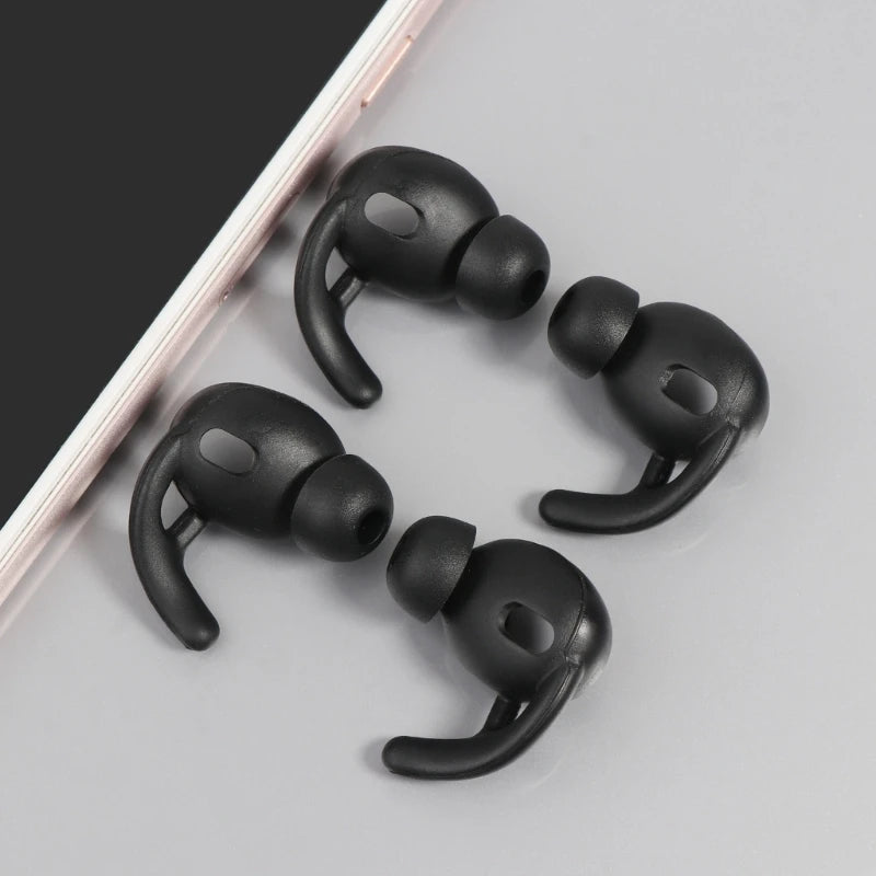 2Pairs Soft Silicone Ear Pads Eartips For Airpods 3 Silicone Case Ear Hook In-Ear Earbuds Earphone Accessories Ear Tips