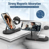 3 in 1 Magnetic Wireless Charger Stand For iPhone 14 13 12 Pro Max Apple Watch 8 7 Airpods Induction USB Fast Charging Station