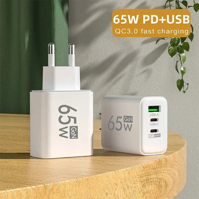 Total 65W Fast Charging USB C Charger Type C Mobile Phone Adapter