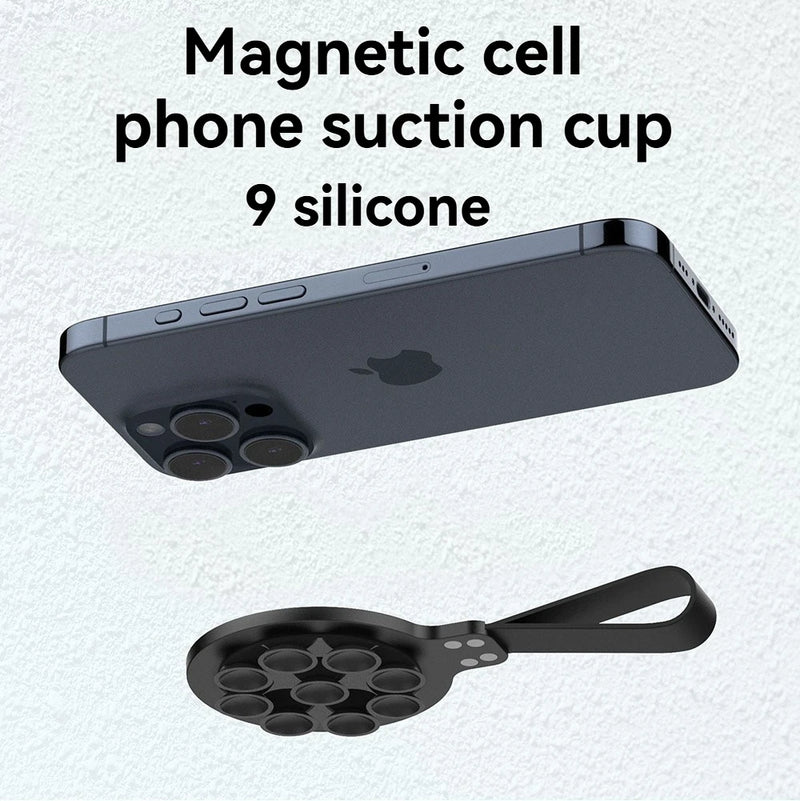 Suction Cup Type Silicone Magnetic Lazy Phone Stand Magnetic Phone Holder  Phone Holder Car
