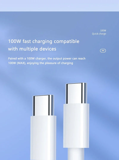 PD 100W  USB C to USB Type C Cable Fast Charge Data Cable For Huawei Samsung Xiaomi Macbook iPad Data Line Type C To Type C