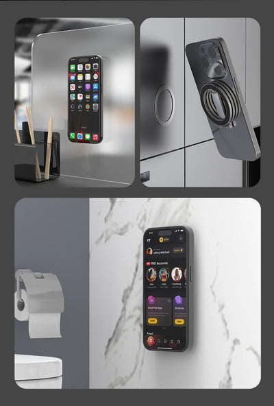 Foldable Double Sided Magnetic Phone Holder for Magsafe Gym Treadmill Universal Folding Car Holder Magnetic Smartphone Stand