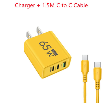 Total 65W Fast Charging USB C Charger Type C Mobile Phone Adapter