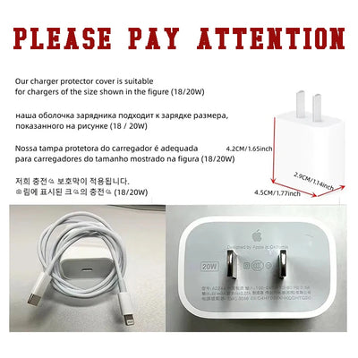 Cute Cartoon Cow Pattern Protection Case for IPhone 15 14 13 Pro Max 18/20W Charger&Charging Protector Data Wire Winder