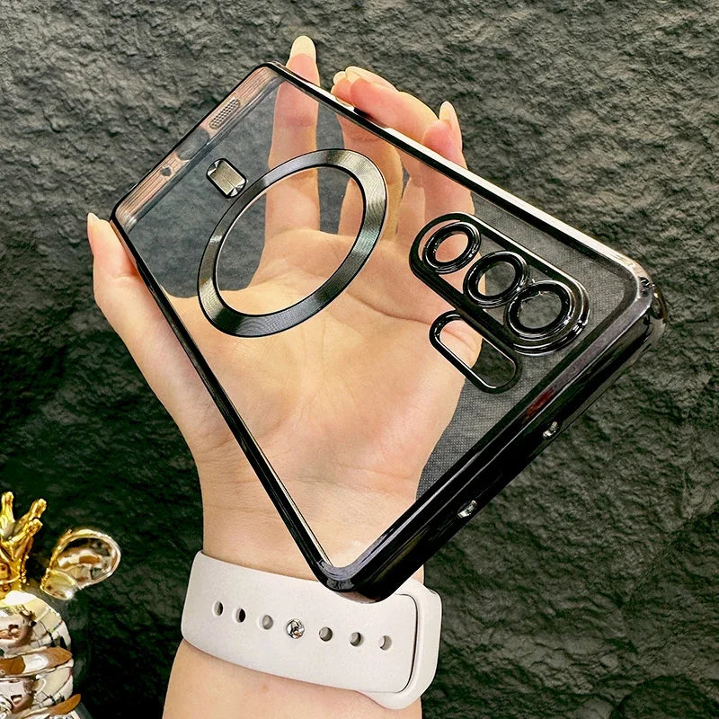 Luxury Magnetic Transparent Soft Case For Huawei P30 Pro P30Pro P 30 Phone Magsafe Wireless Glass Lens Full Protective Cover
