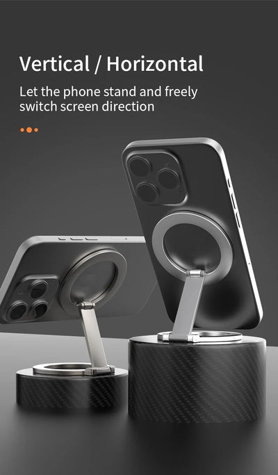 Foldable Double Sided Magnetic Phone Holder for Magsafe Gym Treadmill Universal Folding Car Holder Magnetic Smartphone Stand