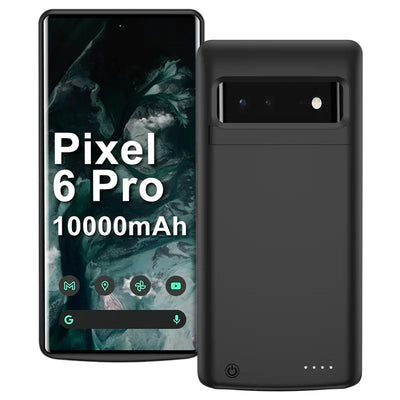 10000mAh Battery Charger Case For Google Pixel 6 6 Pro Portable Power Bank Charging Case For Pixel 7 7 Pro External Battery Pack