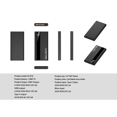 Xiaomi 120W Super Fast Charging Battery 200000mAh High Capacity Power Bank Digital Display Power Bank For Iphone Samsung Gift