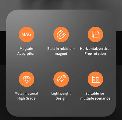 Foldable Double Sided Magnetic Phone Holder for Magsafe Gym Treadmill Universal Folding Car Holder Magnetic Smartphone Stand