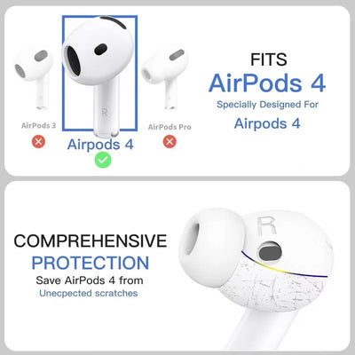 Eartips for AirPods 4 4th Tips Generation Anti Slip Earbuds Silicone Wireless Bluetooth Earphones Anti Drop Lightweight Slim Fit